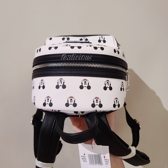 DISNEY LOUNGEFLY ALL OVER MICKEY'S FACE BACKPACK - Picture 5 of 8